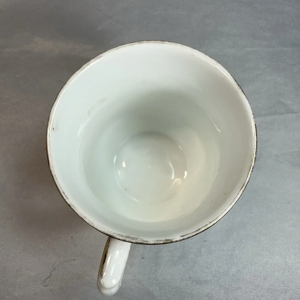 Antique Victorian Demitasse Cup Pink Rose Gold‎ Gilt Shaded Yellow Porcelain